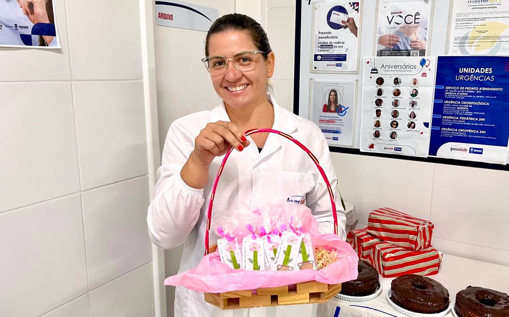 durante a ação na unidade do ipesaúde em nossa senhora das dores foram realizados sorteios de brindes