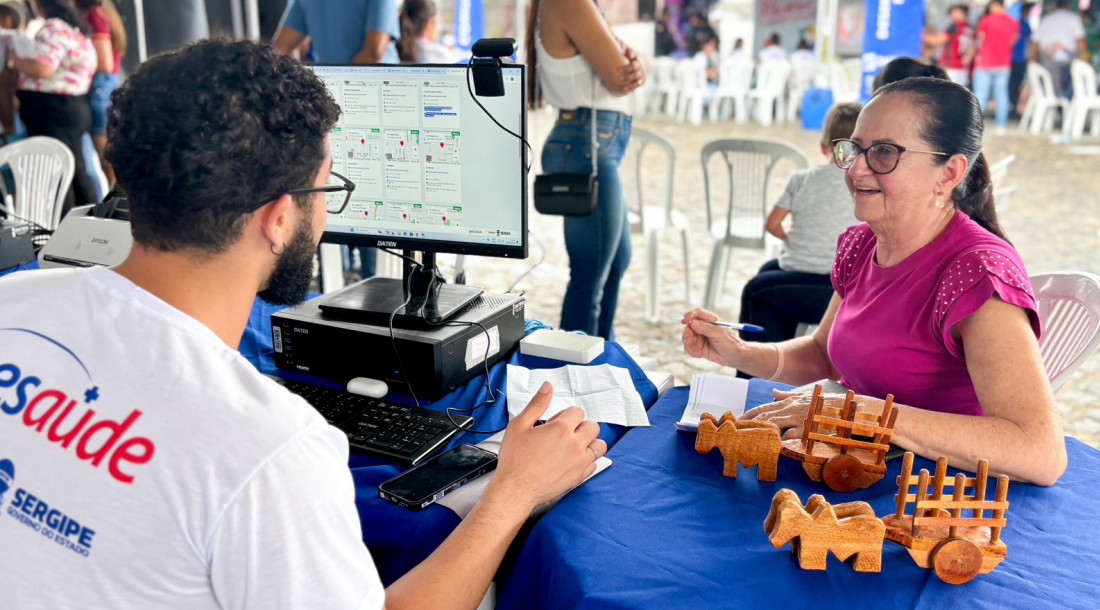 a beneficiária averilde simões de oliveira achou louvável a presença do ipesaúde na sua cidade foto francielle nonato