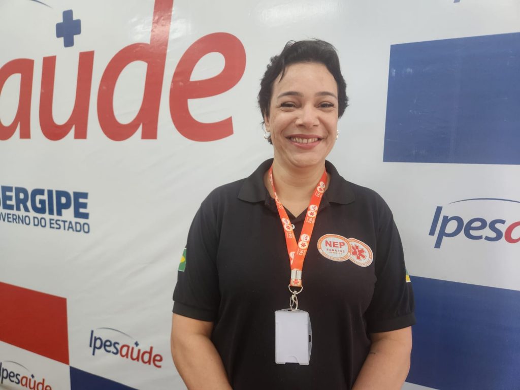 renata dias, enfermeira e instrutora do núcleo de educação permanente do samu (nep) foto ascom ipesaúde
